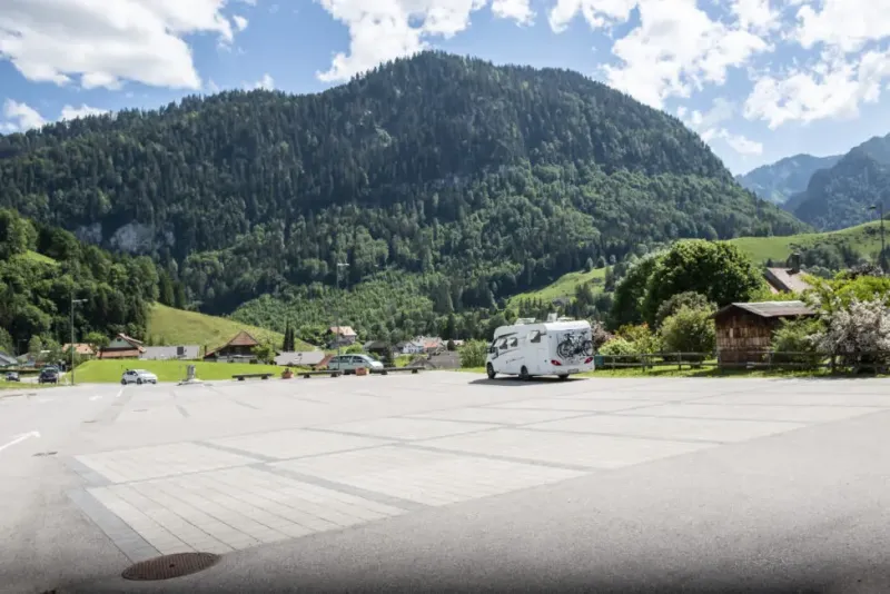 L'aire de camping de Charmey