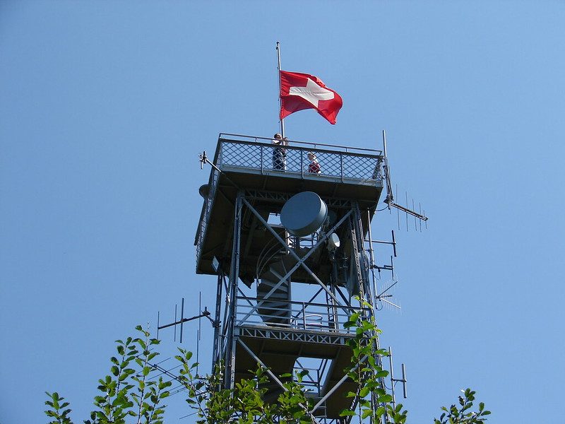 Le haut de la tour du Schleifenberg