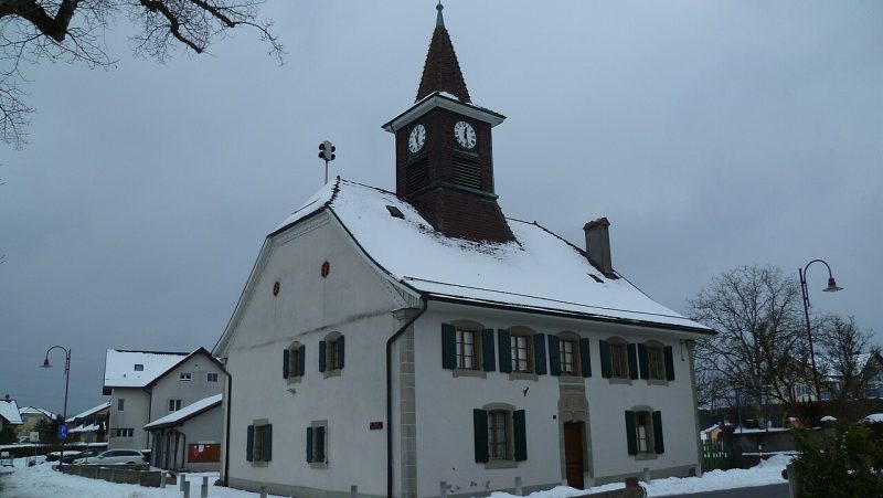 La Maison de ville de Bretigny-sur-Morrens, en hiver