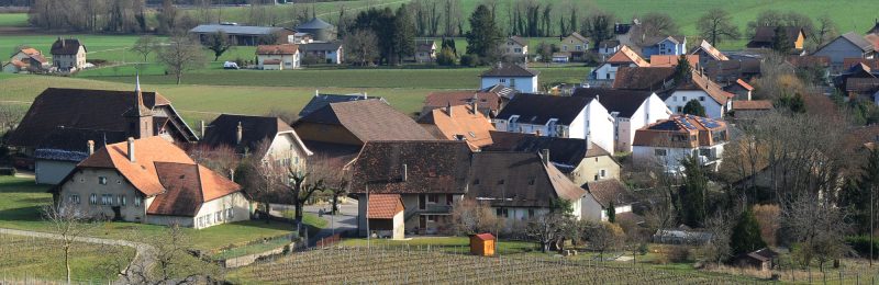 Vue du village de Champagne