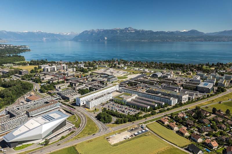 Vue aérienne de l'EPFL, en 2017