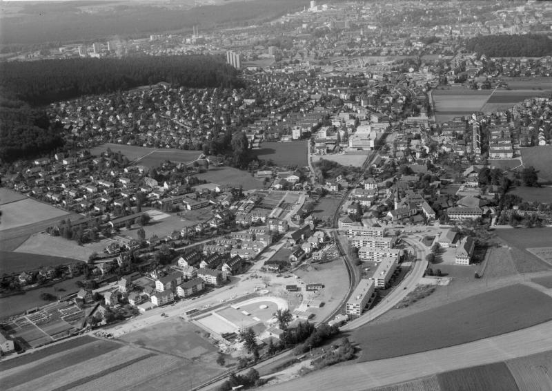 Köniz en 1967 vu du ciel