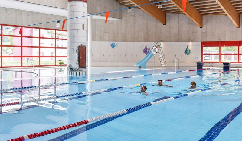 Vue intérieure de la piscine du Centre sportif de la Vallée de Joux