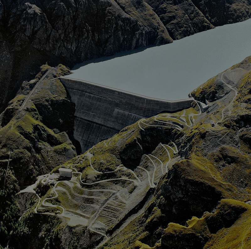Vue aérienne du barrage