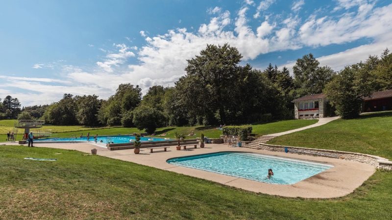 Vue de la piscine de Macolin