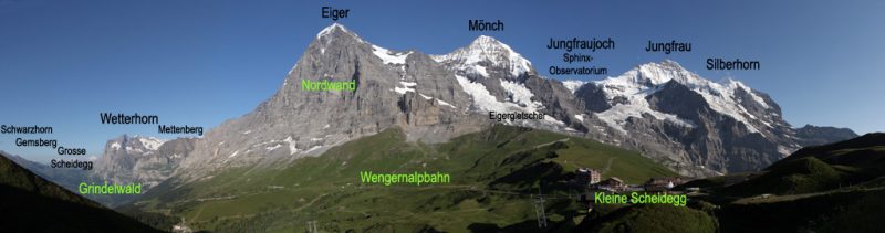 Les montagnes entourant le Jungfraujoch